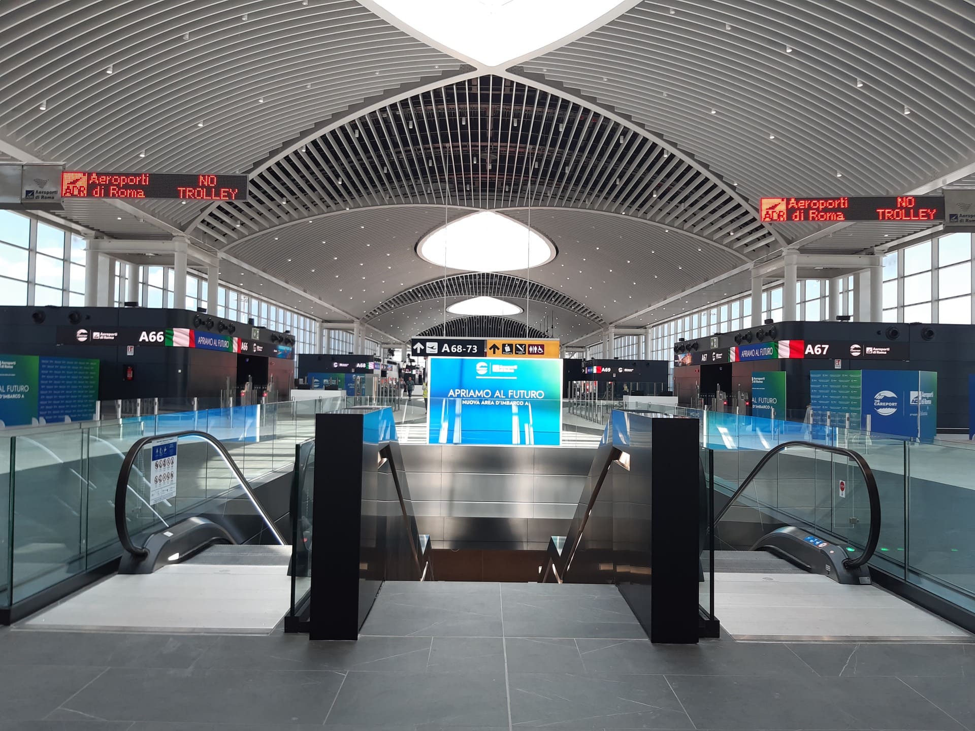 Nuovo Molo A dell’aeroporto di Roma Fiumicino, fotografia del 2022